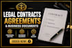draft legal contracts agreements and business documents