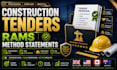 write construction tenders rams method statements bids and procurement documents