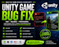 fix unity game bugs errors crashes unity codebase  errors full 3d game testing