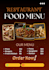 design a modern restaurant menu and price list
