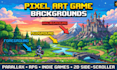 create pixel art background, landscape, environment and game scene for 2d games