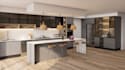 design your modern kitchen and 3d render