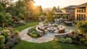 create a harmonious landscape backyard design as a landscape architect