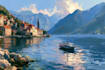 paint landscape in oil painting
