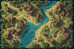 create a game dnd fantasy map illustration
