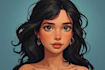 illustrate unique disney portrait painting