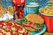 create a food pop art illustration