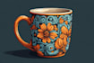 illustrate professional coffee mug design, custom mug design