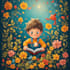 custom create acute character for children book illustartion