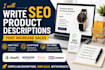 write SEO product descriptions that increase sales