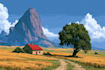 paint landscape in oil painting