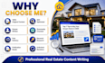 write SEO real estate articles and blog posts