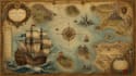 draw fantasy map or ship illustration with cool details