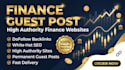 publish finance guest posts on high traffic websites
