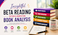 do insightful beta reading, fiction, nonfiction book beta reading, book analysis