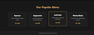build a modern coffee shop and restaurant website using html css javascript