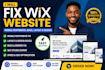 fix wix website, mobile responsive bugs layout design wix mobile