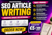 write unique SEO articles and blog posts