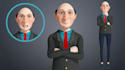 convert 2d to 3d cartoon model 3d cute stylized cartoon mascot model in blender