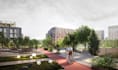 visualize site plan in 3d rendering,urban city plan design, 3d aerial masterplan