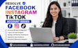 resolve facebook instagram and tiktok account issues