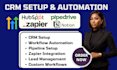 setup hubspot pipedrive go high level CRM notion zapier automation