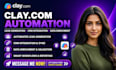 setup clay com automation lead generation crm integration data enrichment