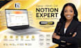 design custom notion template, notion dashboard, notion second brain expert