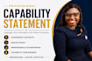 write a professional capability statement for government contracts