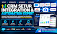 set up salesforce hubspot zoho CRM pipedrive monday com and make com automation