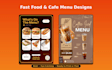 design modern restaurant menu, flyers, brochures and posters