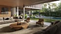 reconstruct 3d golf club house, celling lighting, interior lounge model, cgi