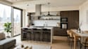 create realistic 3d interior visualization for kitchen and apartment