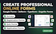 create online survey form using jotform, cognito, formstack, or formaloo