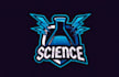 create science lab mascot logo design with express delivery