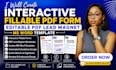 create interactive fillable pdf form, editable pdf lead magnet, ms word template