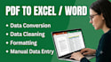 bookkeeping, accounting and financial data entry in excel