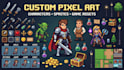 create custom pixel art characters, sprites, and game assets