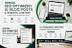 write SEO optimized ai blog posts and website content