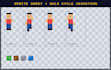 create pixel art tile set, sprite sheet, rpg game assets, tile map, background