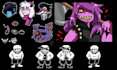make undertale or deltarune style character sprite and overworld sprite for game