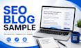 write SEO blog posts and website content
