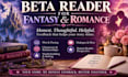 beta reader fantasy ,romance beta reader and review your fiction manuscript