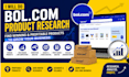 do bol product research for your store
