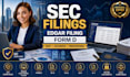 help with sec filings, edgar filing, form d and sec forms professionally