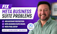 fix meta business suite problems, ads account restriction and meta pixel setup