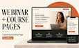 design wordpress webinar, online course, and coaching landing pages