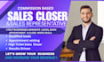 be b2bsdr sales representative outbound sales lead generation appointment setter