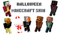 custom halloween minecraft skin, spooky character ghost zombie, witch, vampire