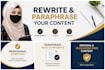 professionally rewrite and paraphrase your content